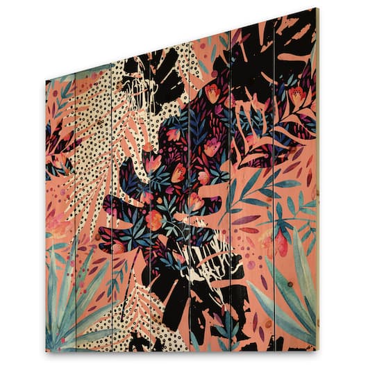 Designart - Tropical Floral Patchwork II
